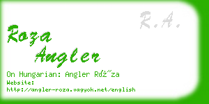 roza angler business card